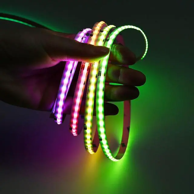 Alt view image 2 of 7 - 5V 16.4ft(5M) USB WS2811 RGB COB LED Strip Dream Color with Controller USB Powered High Density 420LEDs/M Flexible IP20 Not Waterproof LED Tape Lights for DIY Decoration Lighting