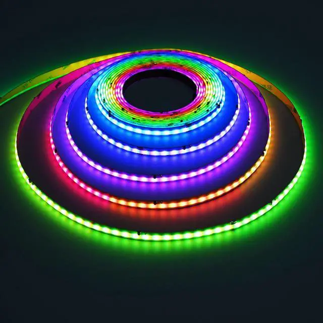 Alt view image 3 of 7 - 5V 16.4ft(5M) USB WS2811 RGB COB LED Strip Dream Color with Controller USB Powered High Density 420LEDs/M Flexible IP20 Not Waterproof LED Tape Lights for DIY Decoration Lighting
