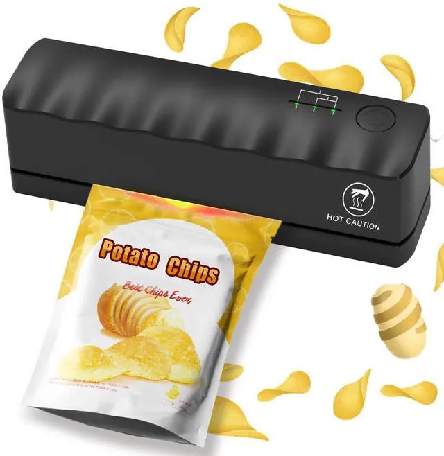 Main image of Bag Sealer Mini Rechargeable,3000mAh Heat Sealer Machine with 5 Adjustable Gears Chip Bag Resealer,Plastic Bag Sealer for Food Snack Bags Storage(black)