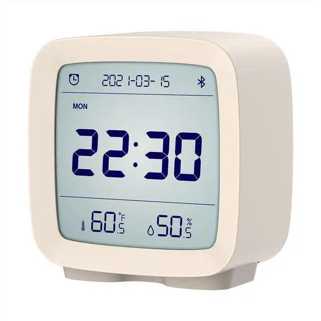 Main image of Smart Bluetooth Digital Alarm Clock with Multiple Alarms, Battery Operated Small Alarm Clock with Temperature and Humidity Display for Bedroom, Easy Settings Through app