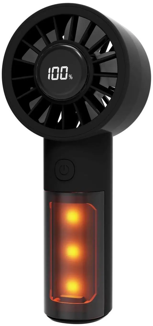 Main image of Mini Fan with Night Light, Portable Handheld Rechargeable Fan, 5 Speed Personal Cooling Fan, Quiet USB Desk Fan for Bedroom Sleep, Office, Travel, Outdoor, Vacation,Summer Essentials