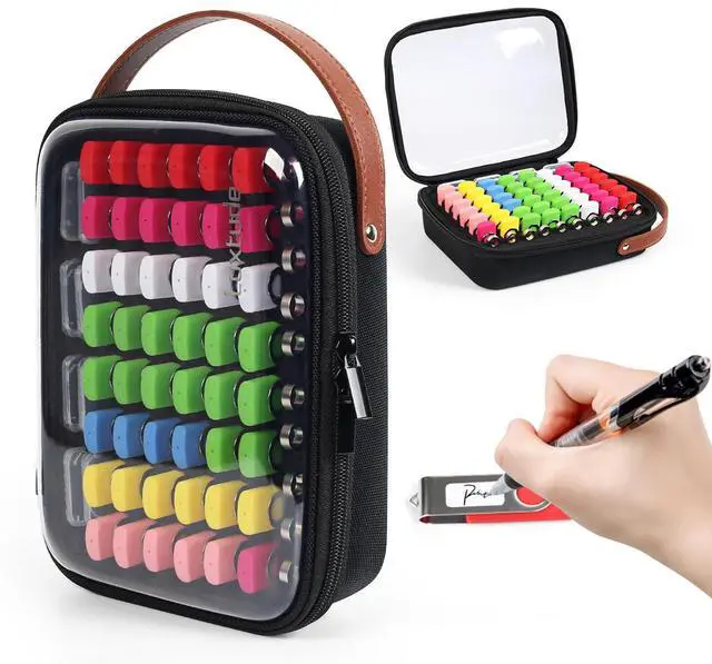 Main image of Clear Flash Drive Case with Labels, Hard USB Case Organizer, USB Storage Box Holds 58 Drives & 8 SD Cards, Thumb Storage Holder, Flash Drives Holder for Samsung & Sandisk & Memory Stick
