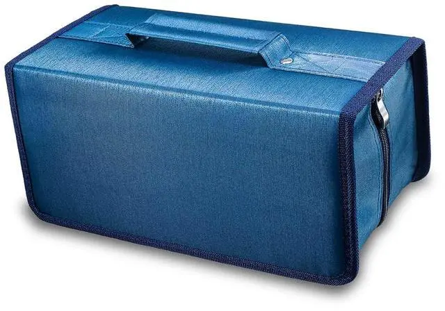 Main image of 160 Capacity CD DVD Case, Protective CD DVD Box Holder Portable Zipper Disc Storage Organizer Bag CD Binder for Car Home Office Travel (Blue)