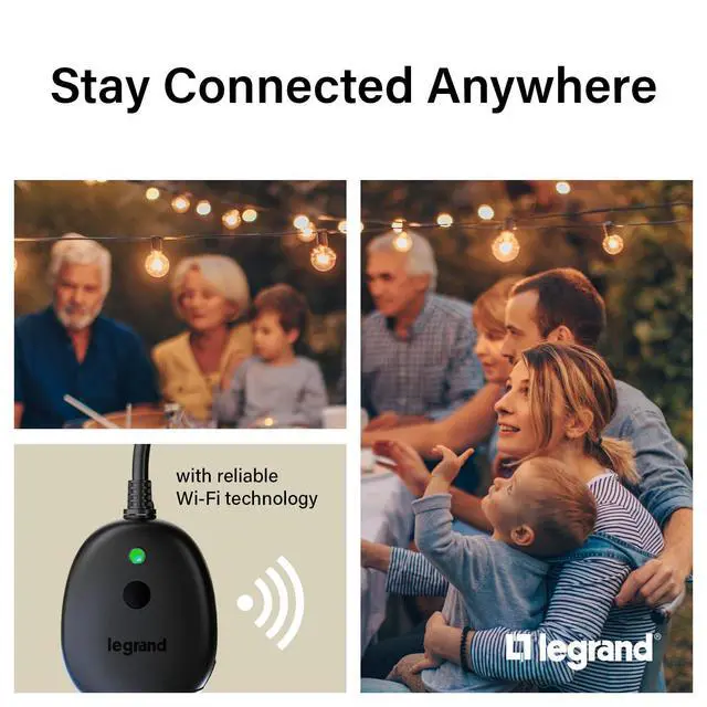 Alt view image 3 of 7 - Wi-Fi Outdoor Dual Output Matter Smart Plug, Effortless Setup, Enhanced Compatibility with Apple HomeKit, Google Home, Alexa & SmartThings, Matter Smart Home, Pack of 1 WWMP31