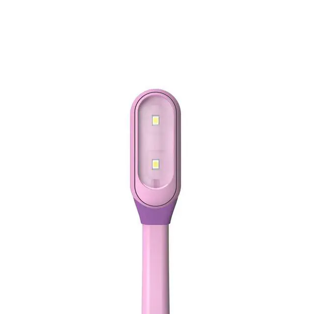 Alt view image 2 of 2 - The Original WonderFlex Book Light, Battery-Powered, Warm Eye Care LEDs, Flexible, Durable, Dimmable, Clip-On Reading Light, Read in Bed, Use Batteries or Micro USB (Lavender)