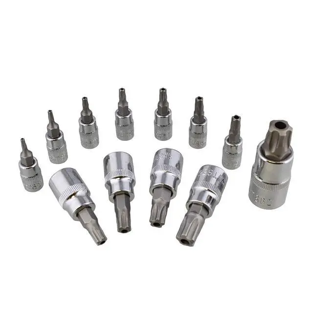 Alt view image 2 of 6 - Torx Plus Socket Set Star Bit Set, 5 Star Tamper Proof Bit Set, Tamper Proof 12-Piece Torx Set