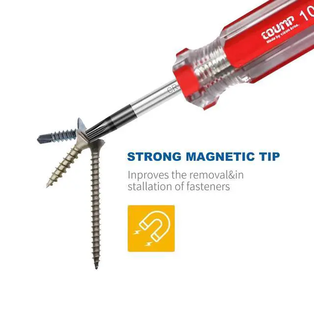 Alt view image 4 of 6 - 13-Piece Magnetic Torx Screwdrivers Set, Security Tamper Proof, T4T5T6T7T8T9T10T15T20T25T27T30T40 (red)