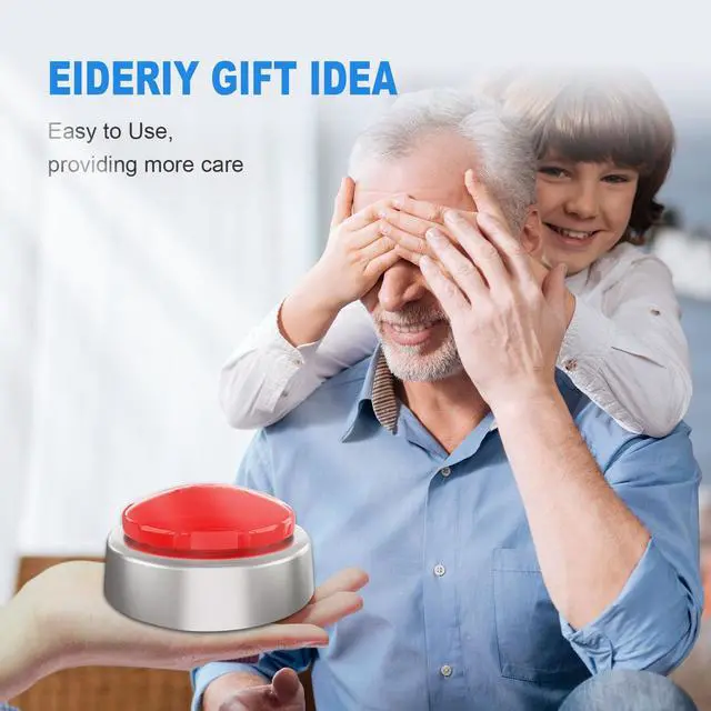 Alt view image 4 of 7 - Large Talking Clock for Visually impaired- Telling Time, Date and Week of Day, Perfect for The Blind, Elderly or Visually impaired-(RED+Silver)