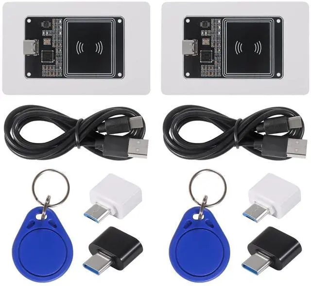 Main image of 2Sets PN532 V2.0 NFC RFID Wireless Module V3 User Kits Reader Writer Mode IC S50 Card PCB Attenna I2C IIC SPI HSU Type C Interface for Arduino Raspberry Pi