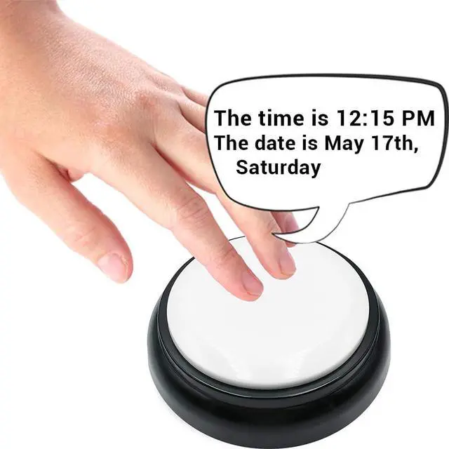 Alt view image 2 of 7 - Large Talking Button Clock with Sleep Mode Function, Talking Alarm Clock Tells Time, Day and Date, Talking Alarm Clock Good for the Hard of Hearing and Visually Impaired to Track Date and time