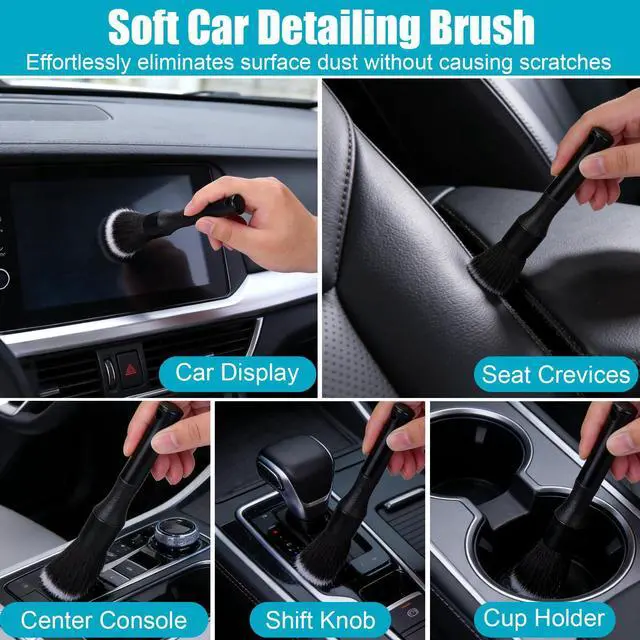 Alt view image 2 of 7 - Car Detailing Kit Interior,Car Cleaning Interior Cleaner Brush Kit Tool,Car Care Detail & Clean Supplies Accessories Kits,Suitable for Auto,SUV,Truck,Sedan,Dashboard,Panel,10 Pcs Tools Sets