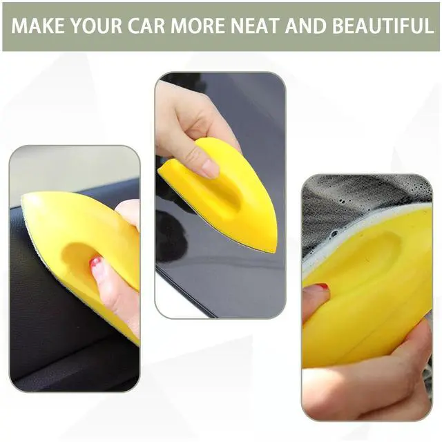 Alt view image 6 of 6 - 2PCS Nanometer Scratch-Free Car Interior Cleaning Brushes, Leather Car Seat Brusher with Easy Handle, for Vehicle Dashboand, Furniture Couch Boots Sofa, Leather Fabric
