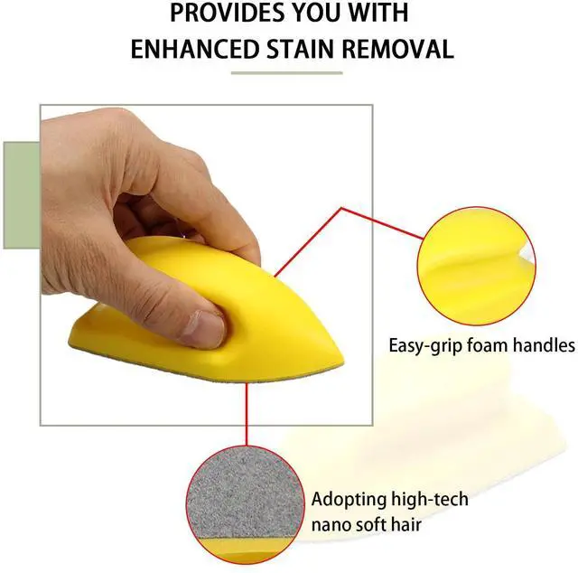 Alt view image 4 of 6 - 2PCS Nanometer Scratch-Free Car Interior Cleaning Brushes, Leather Car Seat Brusher with Easy Handle, for Vehicle Dashboand, Furniture Couch Boots Sofa, Leather Fabric