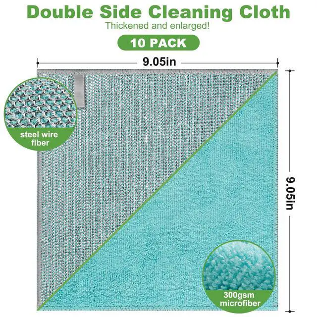 Alt view image 2 of 7 - Non Scratch Wire Dishcloth,Multipurpose Wire Dishwashing Rag,10PCS