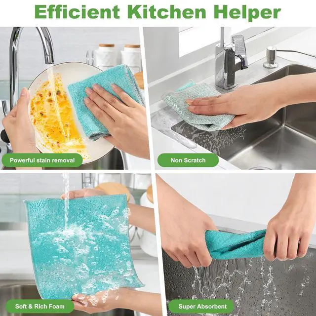 Alt view image 4 of 7 - Non Scratch Wire Dishcloth,Multipurpose Wire Dishwashing Rag,10PCS