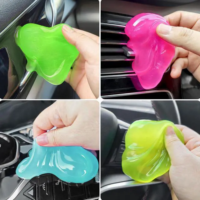 Alt view image 2 of 7 - Car Cleaner Gels 4 Pack, Universal Dust Cleaner Putty Cleaner Slime, Cleaning Gel for Interior Detailing PC Keyboard, Auto Detailing Tools Car Cleaning Supplies Gift for Men Women, 320g