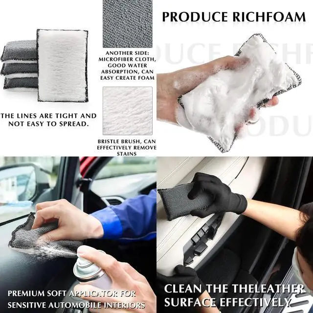 Alt view image 4 of 6 - 10Pcs Car Detailing Brush Set, Car Detailing Kit,Car Dashboard Cleaning Soft Brush, Suitable for Cleaning Internal Brush Panels, Vents, Leather, and Computers.