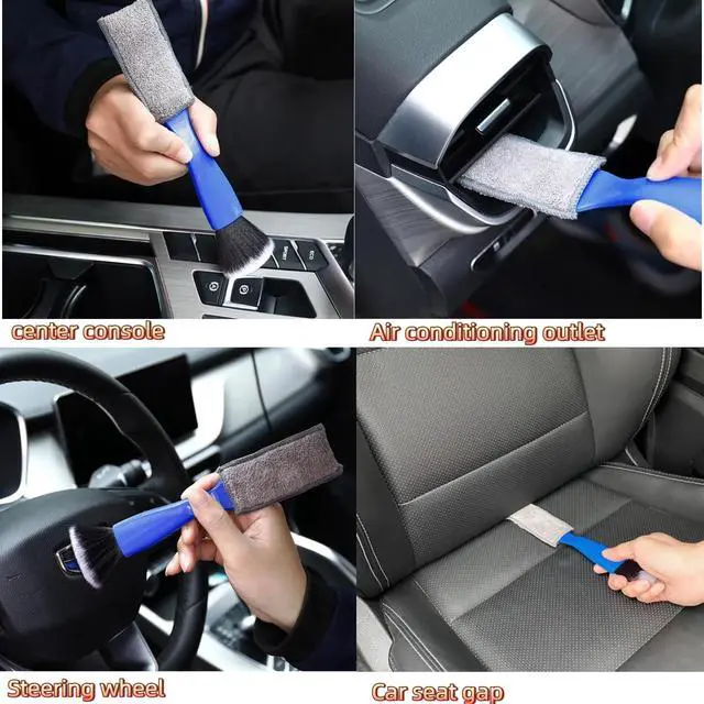 Alt view image 5 of 6 - 10Pcs Car Detailing Brush Set, Car Detailing Kit,Car Dashboard Cleaning Soft Brush, Suitable for Cleaning Internal Brush Panels, Vents, Leather, and Computers.