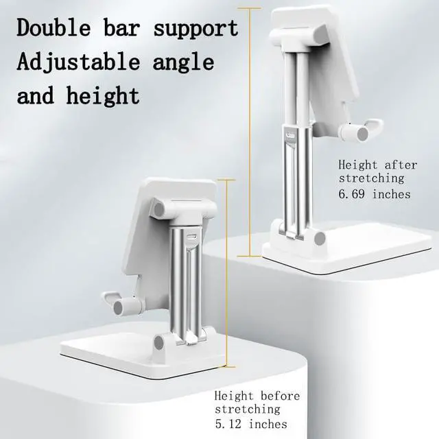 Alt view image 3 of 7 - Cell Phone Stand,Adjustable Angle Height Phone Honder for Desk,Fully Foldable Portable Phone Mount,Compatible with All Mobile Phones and Small Tablet.