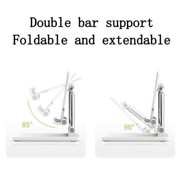 Alt view image 4 of 7 - Cell Phone Stand,Adjustable Angle Height Phone Honder for Desk,Fully Foldable Portable Phone Mount,Compatible with All Mobile Phones and Small Tablet.
