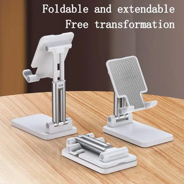 Alt view image 5 of 7 - Cell Phone Stand,Adjustable Angle Height Phone Honder for Desk,Fully Foldable Portable Phone Mount,Compatible with All Mobile Phones and Small Tablet.