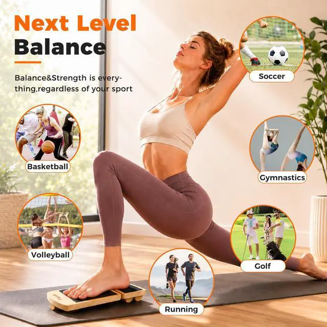 Alt view image 7 of 7 - Balance Board for Ankle Strengthening & Physical Therapy - Adjustable Single Leg Board for Recovery from Sprains, Plantar Fasciitis | Stability Trainer with Video Guide and Carry Bag