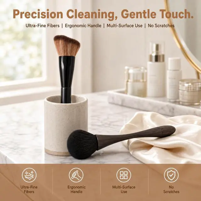 Alt view image 4 of 7 - 2 Pcs Exquisite Dusting Brush, Small Detailing Brushes, Soft Microfiber Brush for Models, Craf, Collectibles,Computers, Digital Devices, Car Interior, Musical Instruments,Craft, Artwork