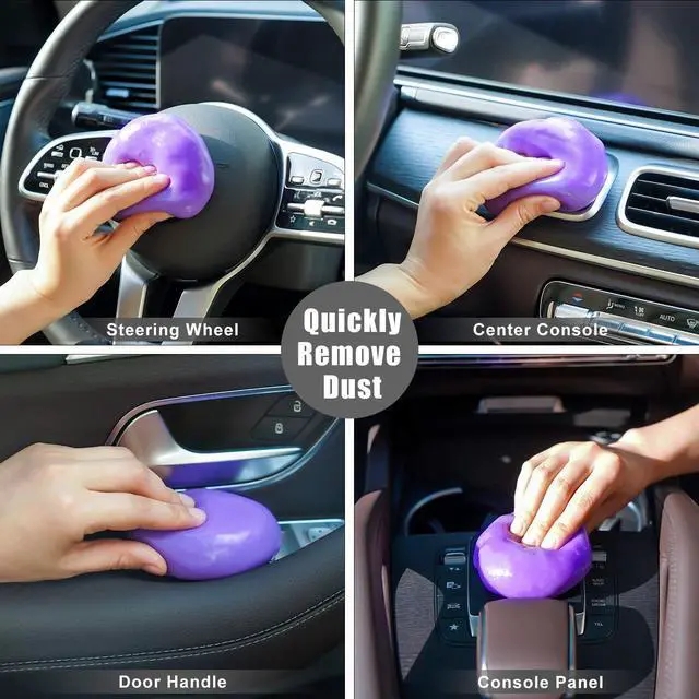Alt view image 4 of 6 - Cleaning Gel for Car Detailing Car Vent Cleaner Cleaning Putty Gel Auto Car Interior Cleaner Dust Cleaning Mud for Cars and Keyboard Cleaner Cleaning Slime Purple
