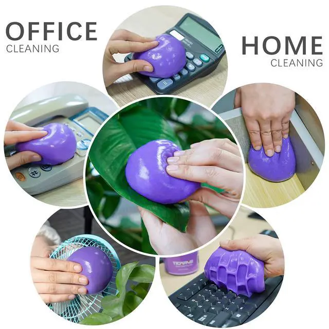 Alt view image 6 of 6 - Cleaning Gel for Car Detailing Car Vent Cleaner Cleaning Putty Gel Auto Car Interior Cleaner Dust Cleaning Mud for Cars and Keyboard Cleaner Cleaning Slime Purple