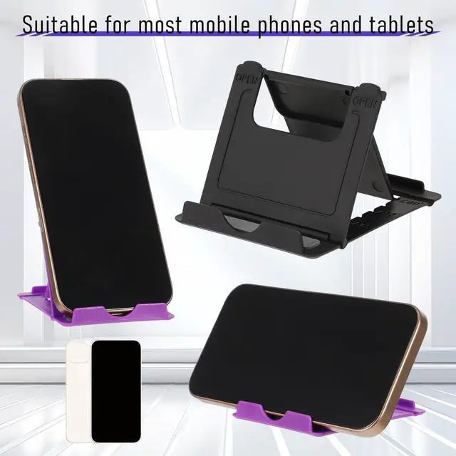 Alt view image 3 of 7 - 7 Pack Foldable Phone Stands Holder, Multi-Angle Desktop Tablet Stand Portable Universal Tabletop Phone Holder for All Mobile Smart Cell Phones Tablet Display