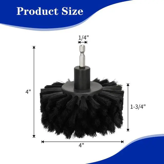 Alt view image 7 of 7 - Soft Bristle Leather Brush for Drill, for Leather, Car Interior, Car Wheel, Upholstery, Furniture, Carpet