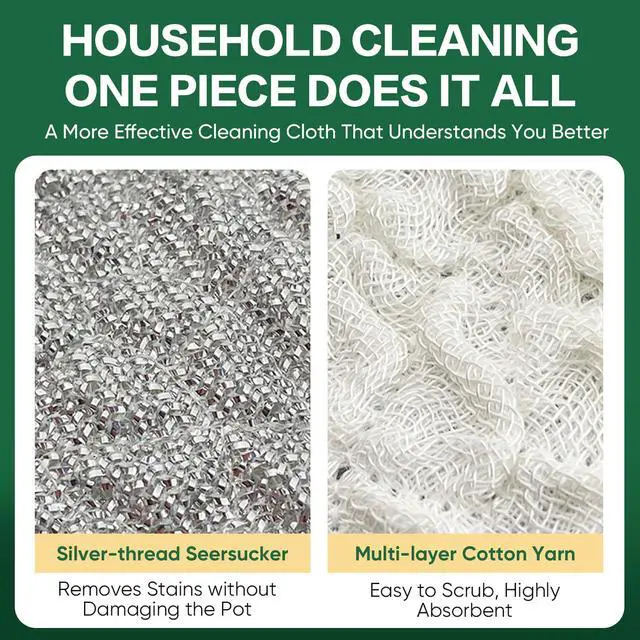 Alt view image 2 of 7 - 12 PCS Five-Layer Non-Scratch Multipurpose Steel Wire Dishcloths, Reusable Quick-Dry Odor-Free Scrub Cloths for Dishes, Kitchen Cleaning Cloths for Cookware, Sinks, Stove