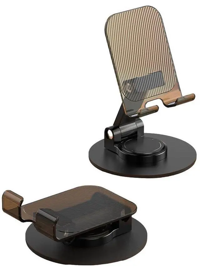 Main image of Foldable 360° Cell Phone Stand Angle Height Adjustable Phone Holder for Desk, Compatible with iPhone, iPad, Surface Pro, Portable Monitor 7" - 15.6"