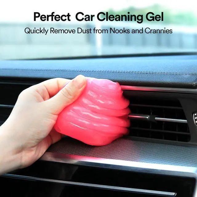 Alt view image 2 of 7 - Car Cleaning Gel for Car Cleaning Putty Car Putty Auto Detailing Tools Car Slime Cleaner Dust Cleaning Gel for Car Cleaning Supplies Car Essentials Car Gifts Car Accessories for Women Pink