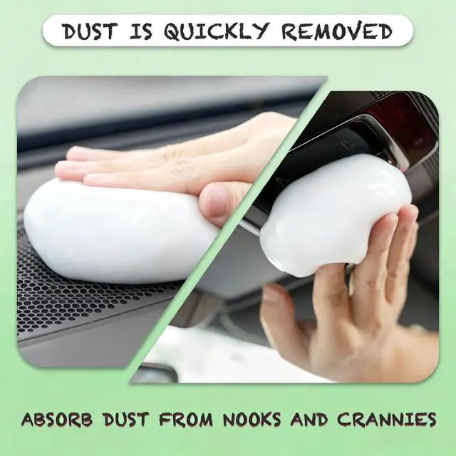 Alt view image 4 of 7 - Cleaning Gel for Car Cleaner Cleaning Kit Automotive Air Vent Dust Cleaning Slime for Auto Cleaning Putty Universal Dust Car Accessories Car Interior Cleaner Keyboard Cleaning Laptop White