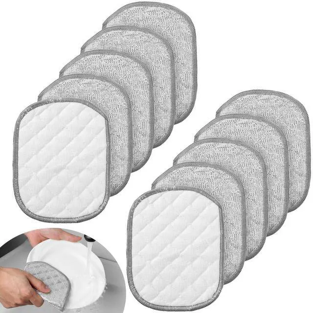 Main image of TIESOME 10Pcs Newly Upgraded Double Side Non Scratch Wire Dishcloths, Reusable Multipurpose Wire Dishwashing Rags for Wet and Dry Round Wire Washing Cloth for Kitchen, Sinks, Pots, Pans(10)