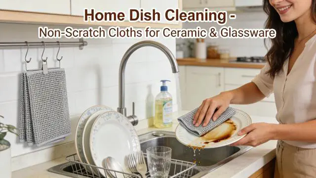 Alt view image 4 of 7 - 10-Pack 7.9-Inch Dual-Layer Metal Mesh Cleaning Cloths - Scratch-Free Kitchen Scrubbers for Dishes & Cookware