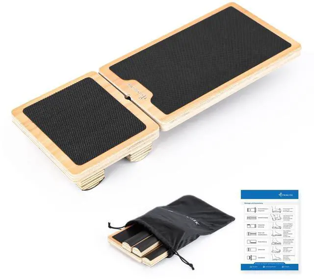 Main image of Single-Leg Ankle Mobility & Balance Board, Wooden Stability Trainer for Foot & Ankle Strength, Control & Performance, Non-Slip Design, with Carry Bag & Exercise Guide