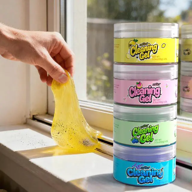 Main image of Car Cleaning Gel4 Packs Dust Cleaning Putty Universal Car Interior Cleaner Keyboard Dust Remover Car Slime Gifts for Men Women Girl