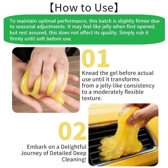 Alt view image 4 of 7 - Car Cleaning Gel4 Packs Dust Cleaning Putty Universal Car Interior Cleaner Keyboard Dust Remover Car Slime Gifts for Men Women Girl