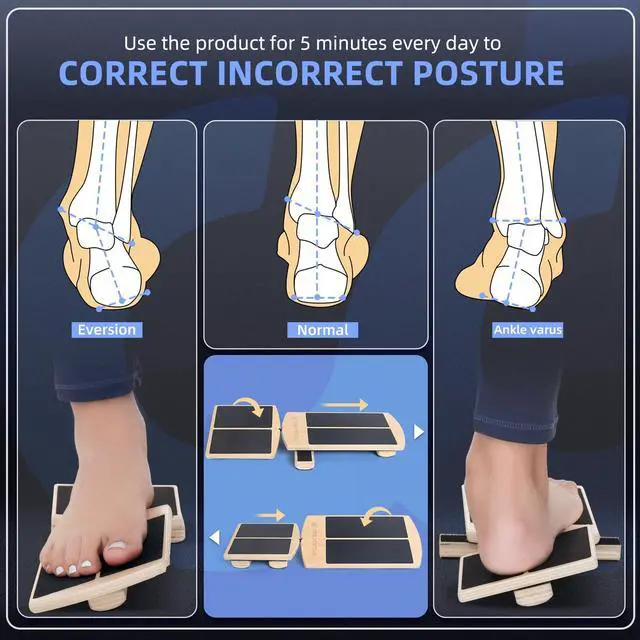 Alt view image 5 of 7 - Ankle Foot Strengthener Exerciser for Sprained, Single Leg Balance Board, Posture Corrector, Foot Stretcher for Plantar Fasciitis Relief