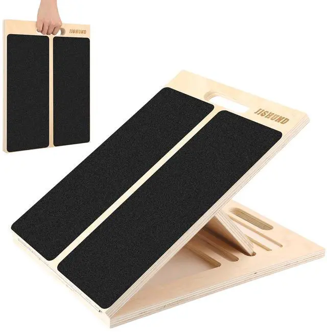 Main image of Portable Slant Board for Calf Stretching, Adjustable Wooden Calf Stretcher Incline Board, Calf Stretch Board for Squats Leg Knees Heel Ankle Stretching
