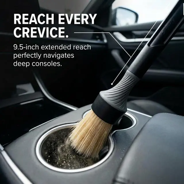 Alt view image 7 of 7 - 3 in 1 Patent Pending in House Design from Proper. Detail Automotive Interior or Exterior, get Professional Results with Proper Detail Brushes Car Detailing