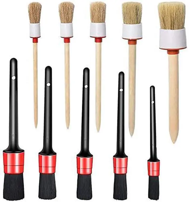 Main image of 10PCS Car Auto Detailing Brush Set, Auto Detailing Brushes Cleaner Car Detailing Brushes Exterior, Car Interior Brush for Detailing Cars Automotive Interior, Wheels, Exterior, Leather