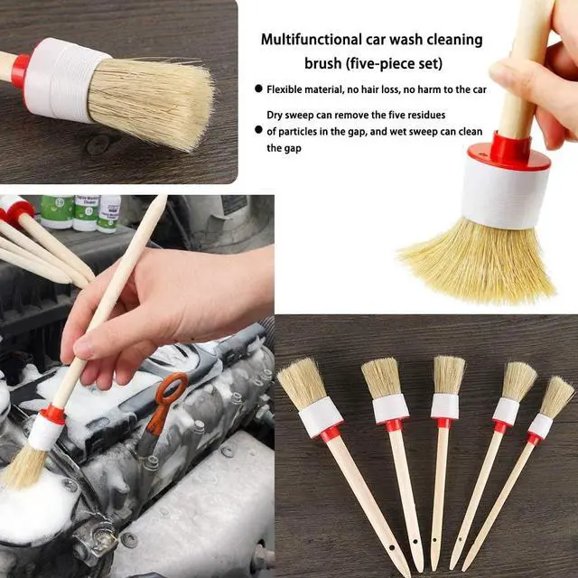 Alt view image 2 of 7 - 10PCS Car Auto Detailing Brush Set, Auto Detailing Brushes Cleaner Car Detailing Brushes Exterior, Car Interior Brush for Detailing Cars Automotive Interior, Wheels, Exterior, Leather