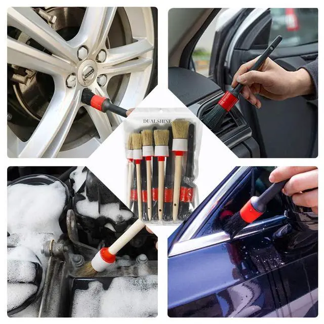Alt view image 5 of 7 - 10PCS Car Auto Detailing Brush Set, Auto Detailing Brushes Cleaner Car Detailing Brushes Exterior, Car Interior Brush for Detailing Cars Automotive Interior, Wheels, Exterior, Leather