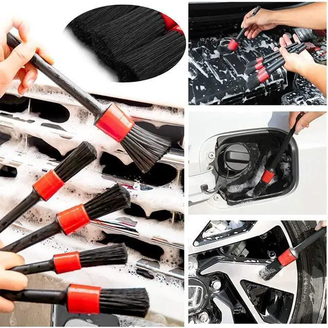 Alt view image 7 of 7 - 10PCS Car Auto Detailing Brush Set, Auto Detailing Brushes Cleaner Car Detailing Brushes Exterior, Car Interior Brush for Detailing Cars Automotive Interior, Wheels, Exterior, Leather