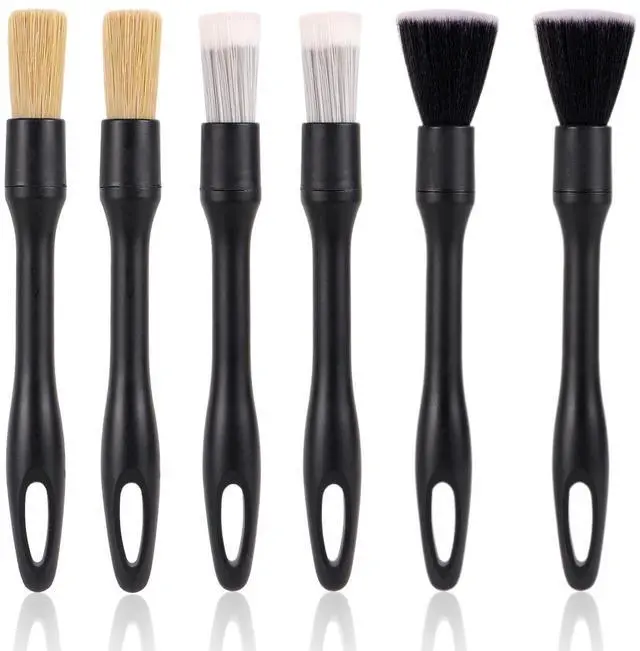 Main image of 6pcs Car Detailing Brush Set, Soft Medium and Hard Bristle Automotive Cleaning Brushes Multi-Use Car Interior Detail Dust Brush Tools for Auto Truck SUV RV Motorcycle Leather Exterior