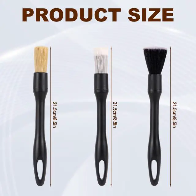 Alt view image 2 of 7 - 6pcs Car Detailing Brush Set, Soft Medium and Hard Bristle Automotive Cleaning Brushes Multi-Use Car Interior Detail Dust Brush Tools for Auto Truck SUV RV Motorcycle Leather Exterior