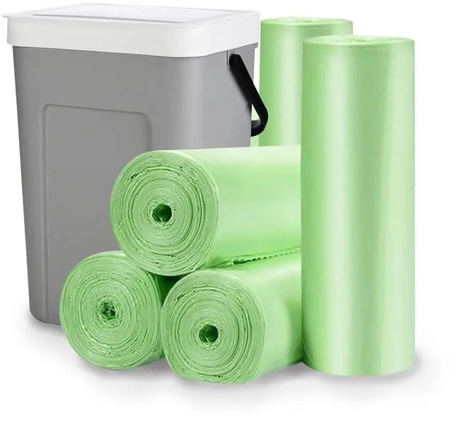 Main image of Biodegradable Trash Bags - 13 Gallon Durable Garbage Bag, Pack of 60, Perfect for Tall Trash Cans Green Thicken Recycling Bin Bags for Kitchen, Bathroom, Camping, Office, Car